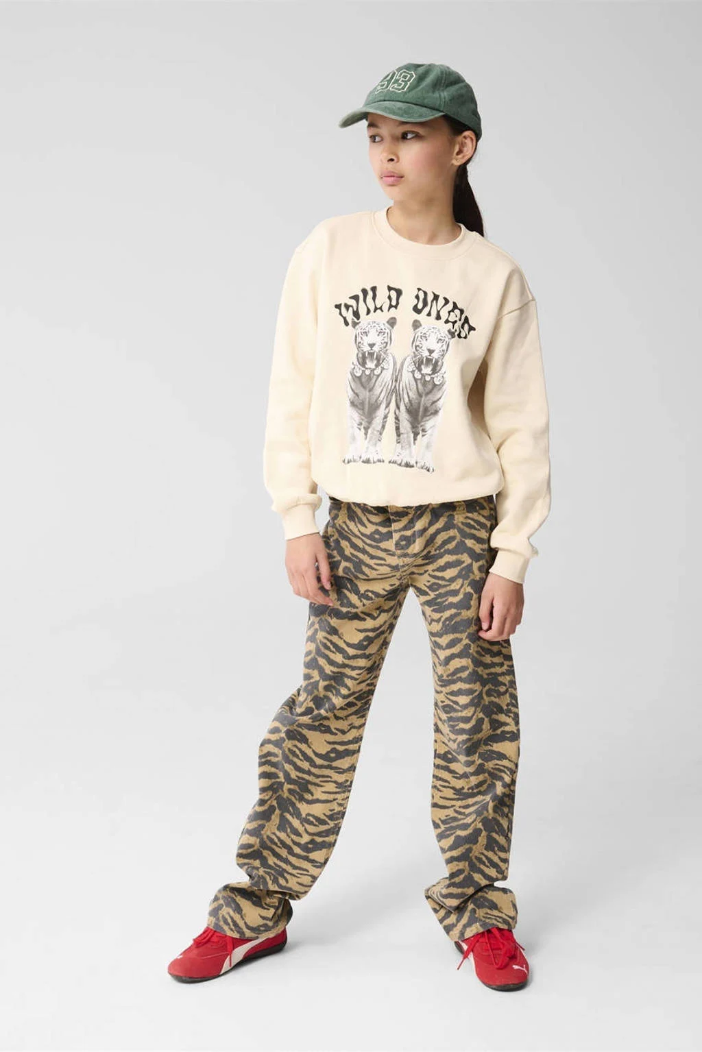 Shoeby wide leg casual broek bruin