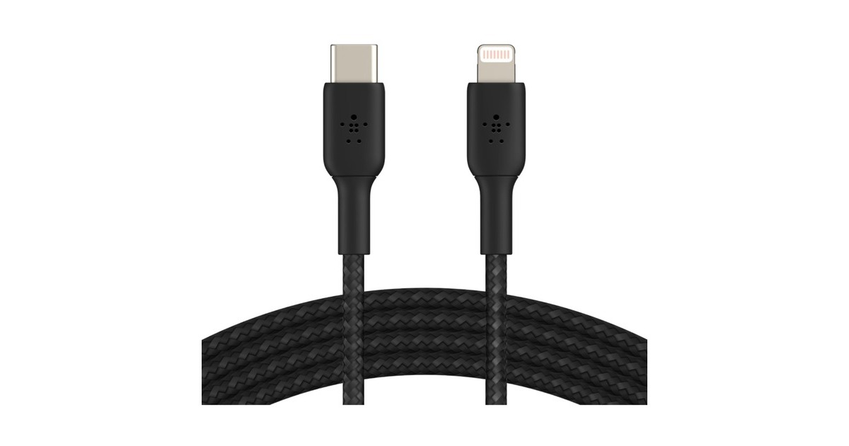 BelkinBOOSTCHARGE gevlochten USB-C naar Lightning kabel  (Zwart, 2 meter)
