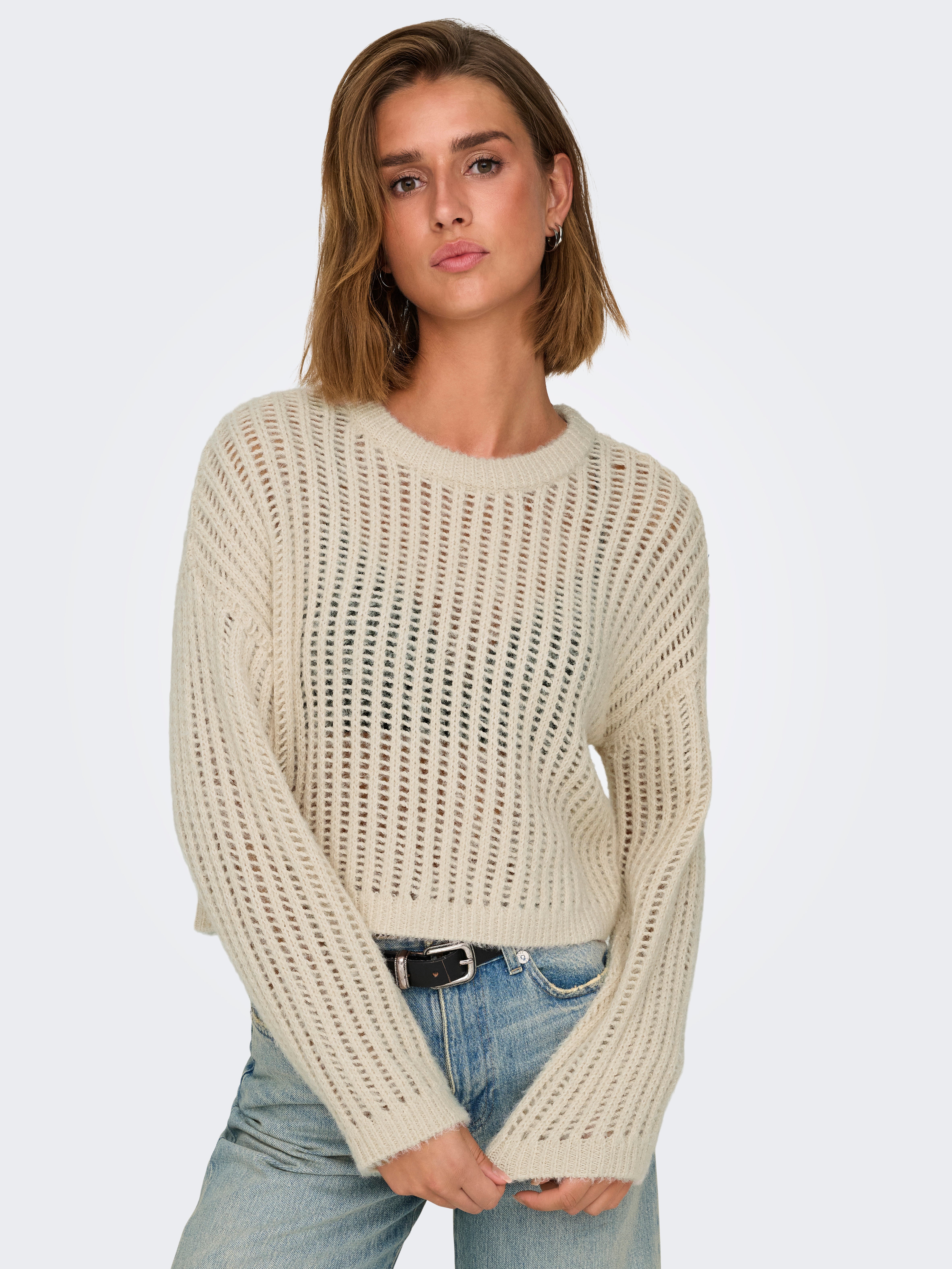 ONLMAJA Strickpullover Whitecap Gray