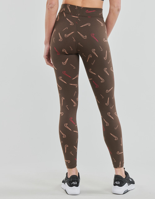 Nike - HW TIGHT AOP PRNT - BAROQUE BROWN/WHITE