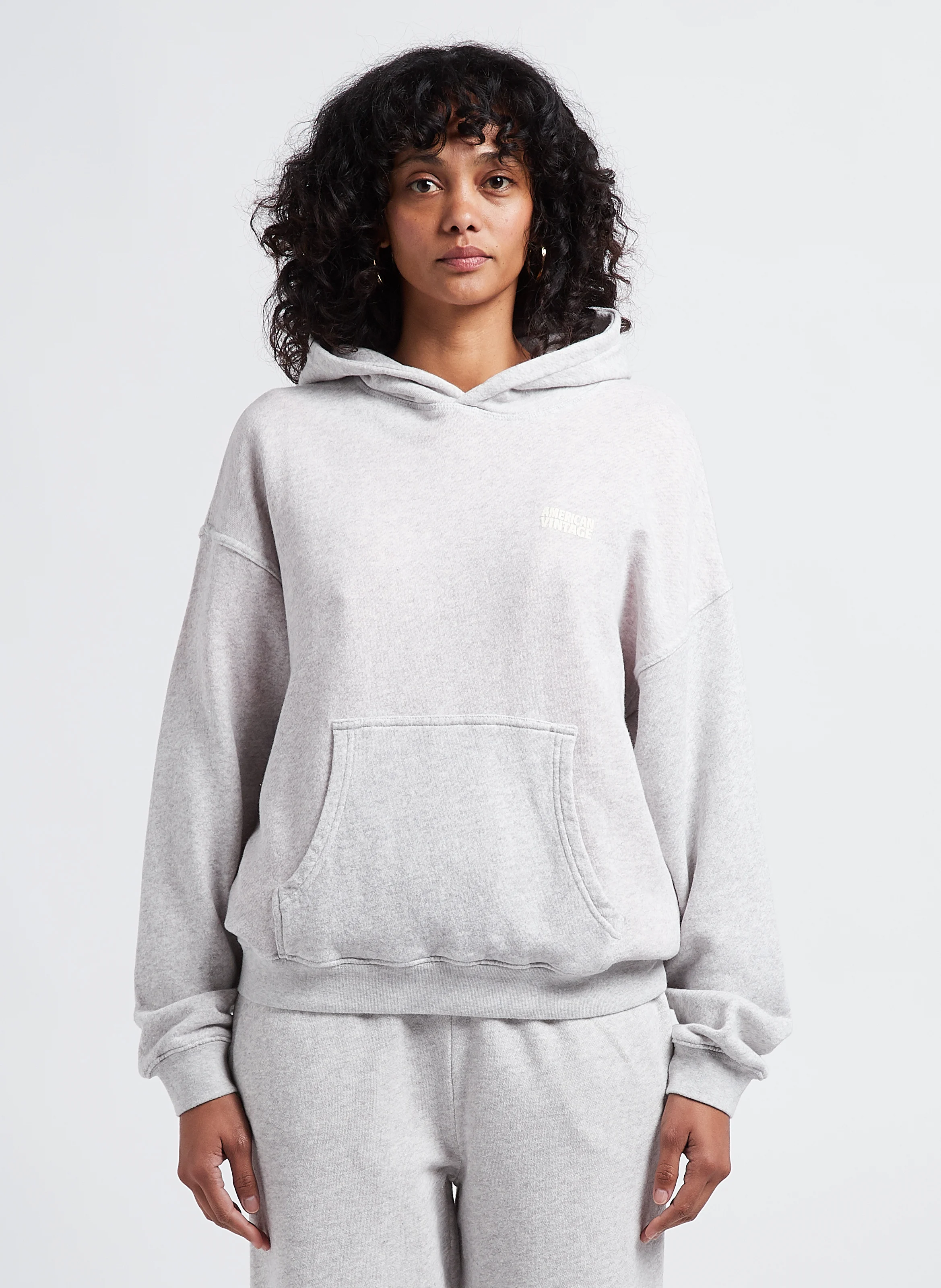 KODYTOWN - Sweat à capuche sérigraphié en coton | Gris