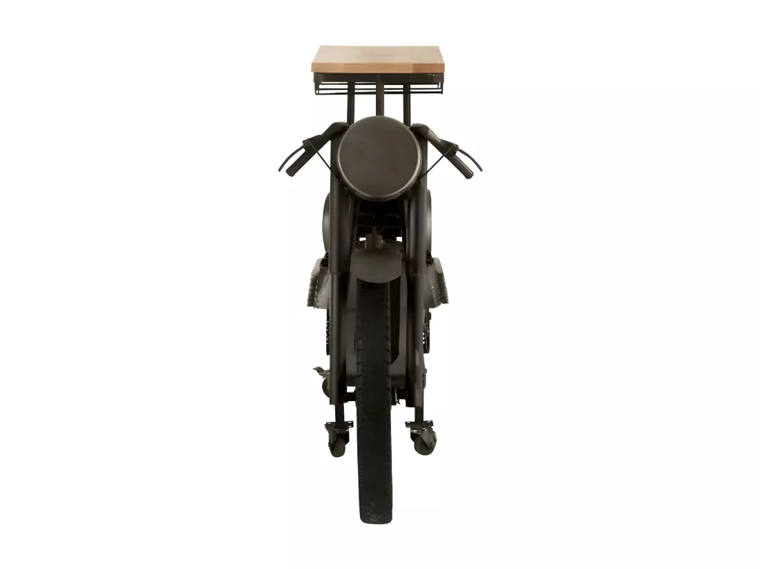 Bar motocyclette métal noir Vian L 200cm
