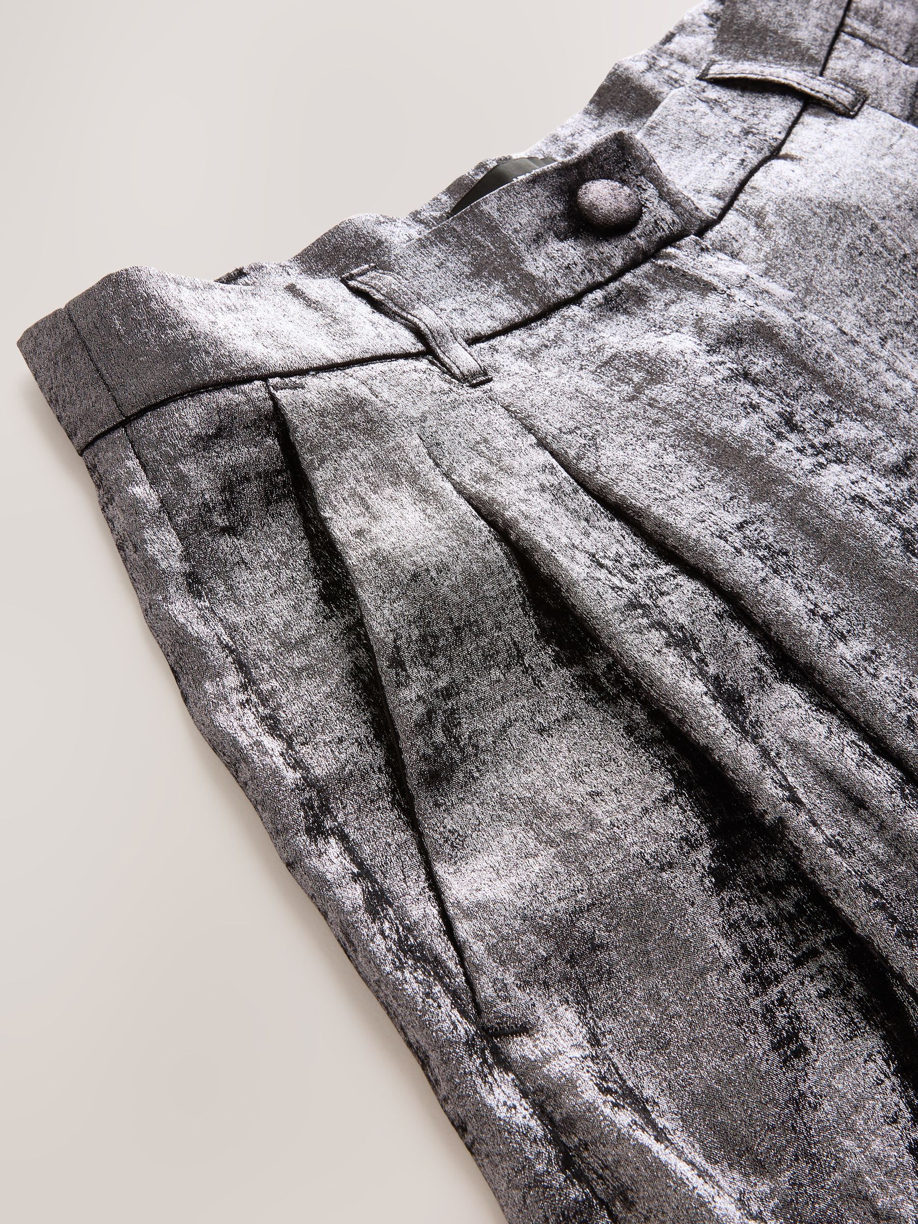 Zilver - Metallic Broek met zeer wijde pijpen