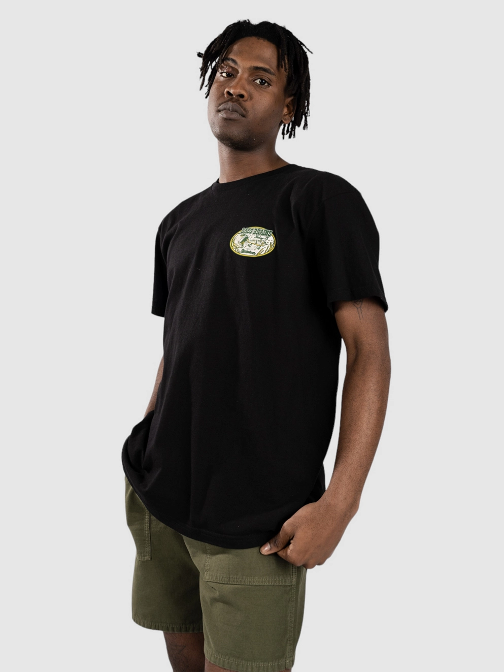 Brixton Bass Brains Swim T-Shirt black