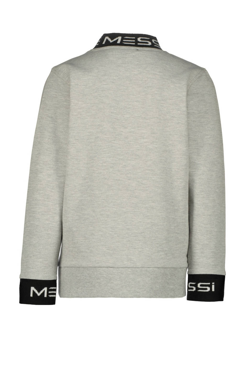 Vingino sweater Nasim met logo grijs melange/zwart
