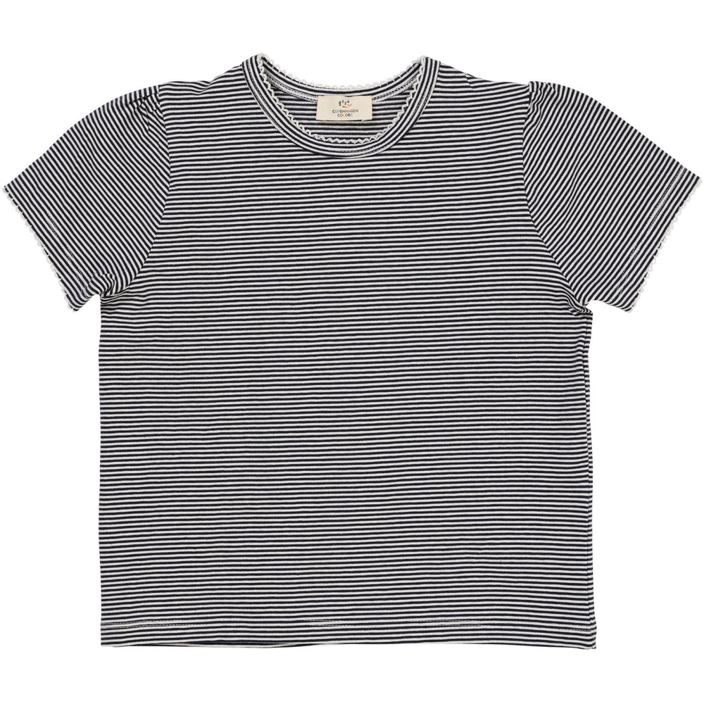 Køb COPENHAGEN COLORS Navy/Creme stribet T-shirt