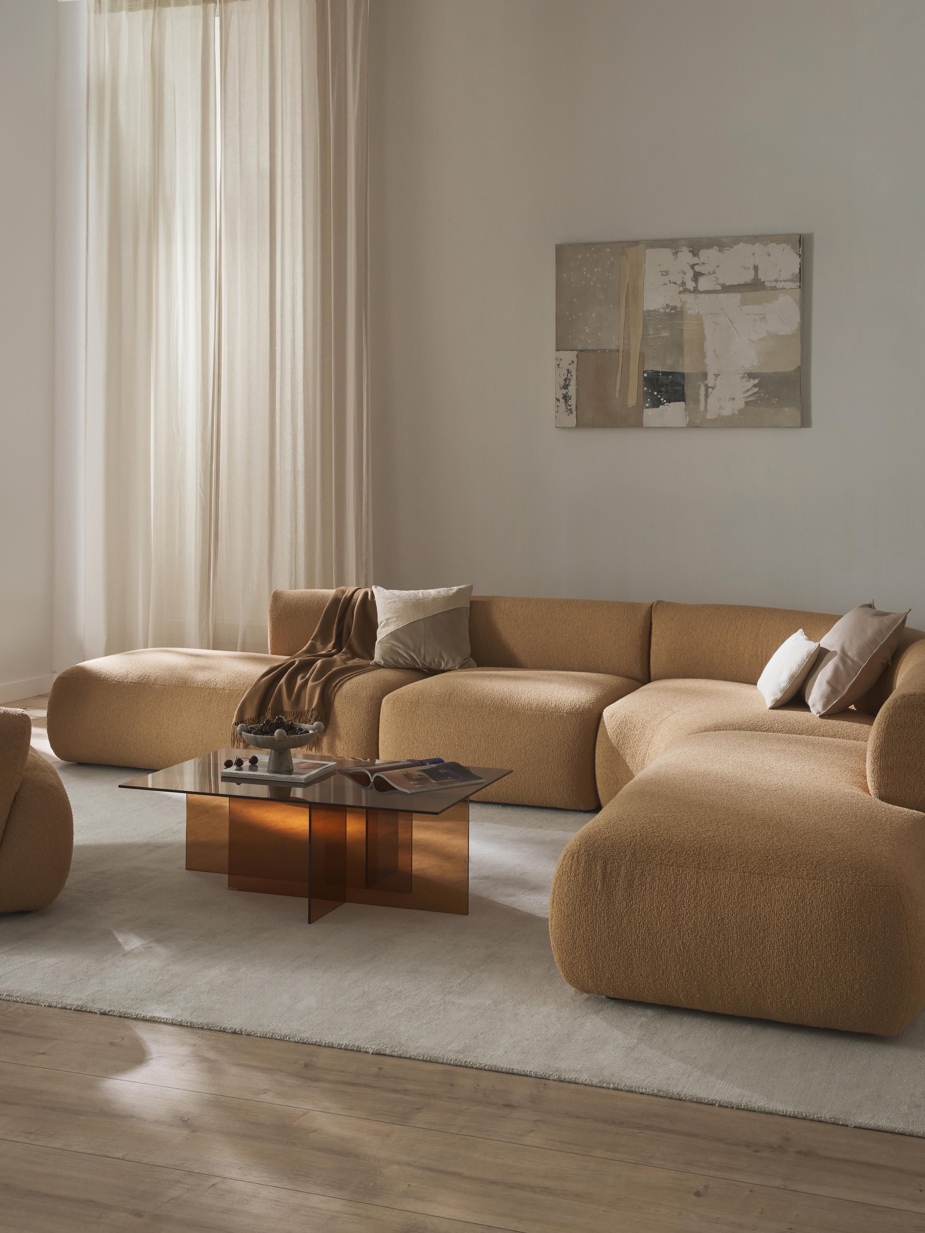 Modulaire bouclé hoekbank Sofia (4-zits)