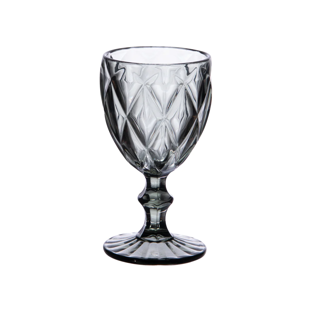 Boite de 6 verres à pied 25 cl diamond gris Trend'up