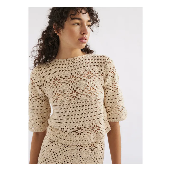 She Made Me Top Edith Crochet | Ivoire