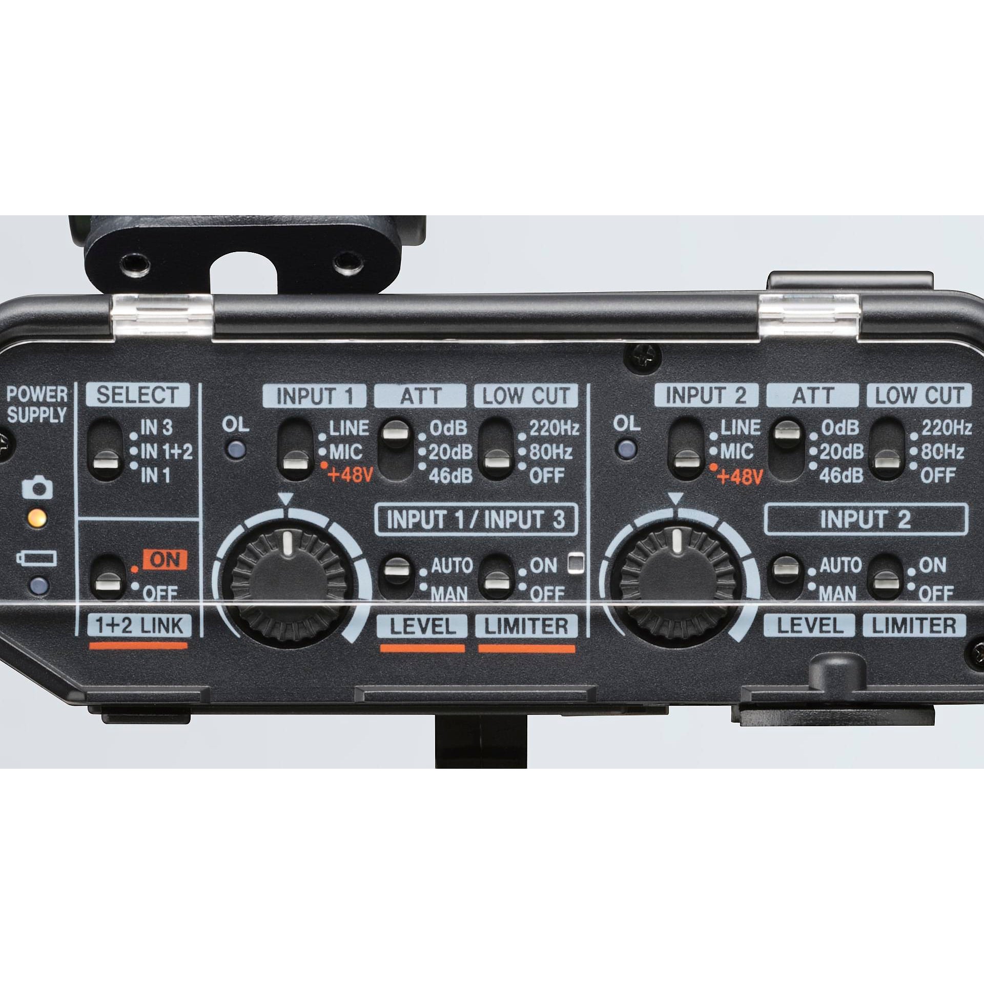 Tascam CA-XLR2d-F XLR microfoonadapter voor mirrorless FujiFilm camera's
