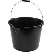 Seau avec bec verseur, 16 litres, PP, noir