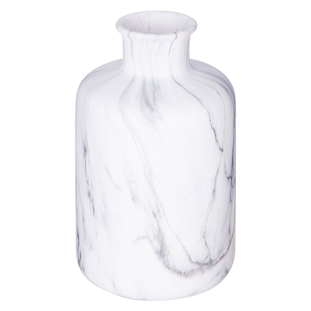 Vase déco contemporain effet marbre H 17.5cm