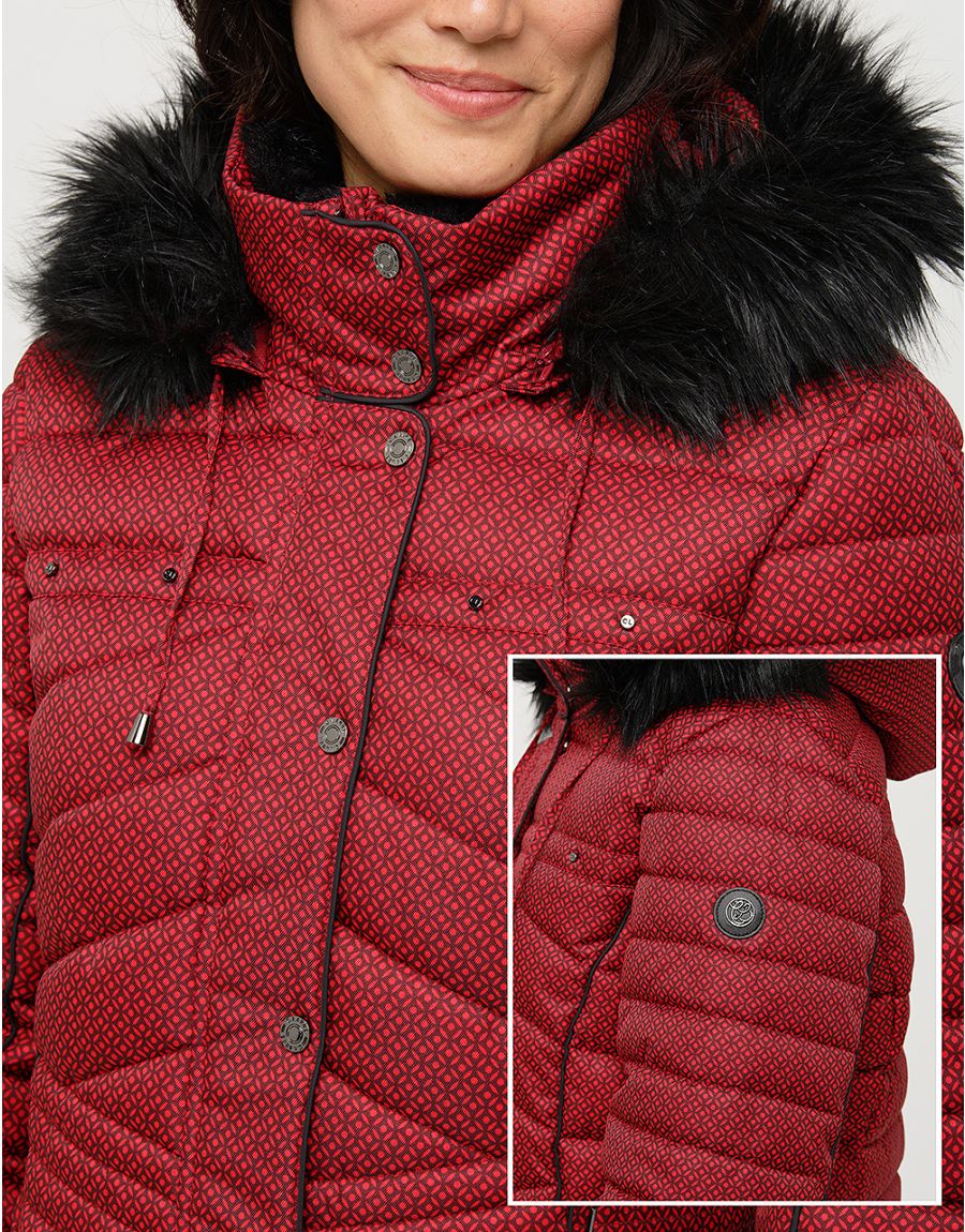 Doudoune rouge bordeaux