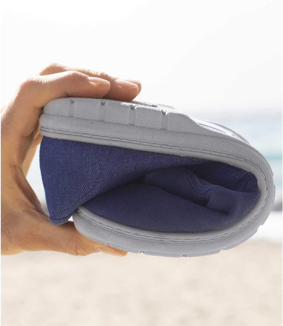 Mocassins Élastiqués en Jean et Canvas