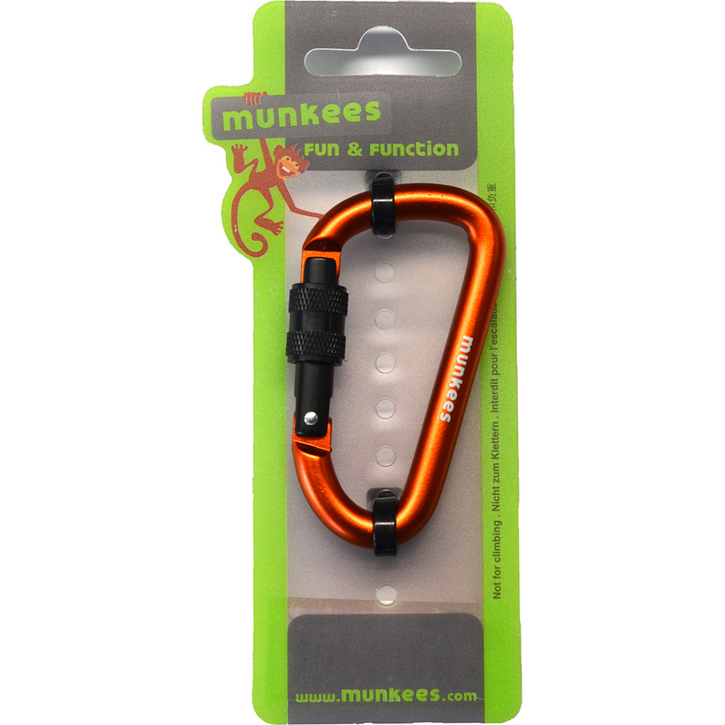 Munkees D-Shape Carabiner w. Screw Lock