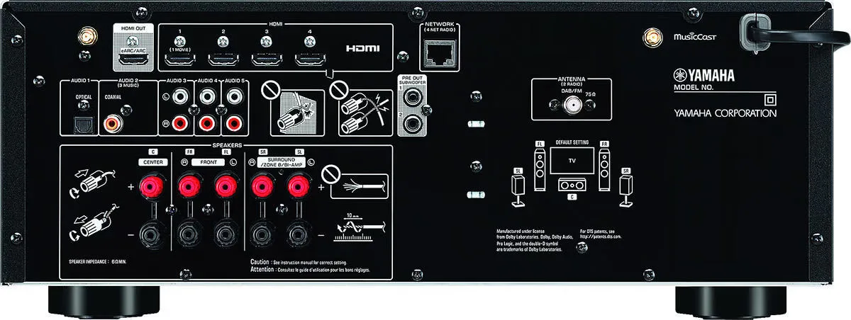 Yamaha RX-V4A   MusicCast 20 Noir (la paire) Amplis home-cinéma