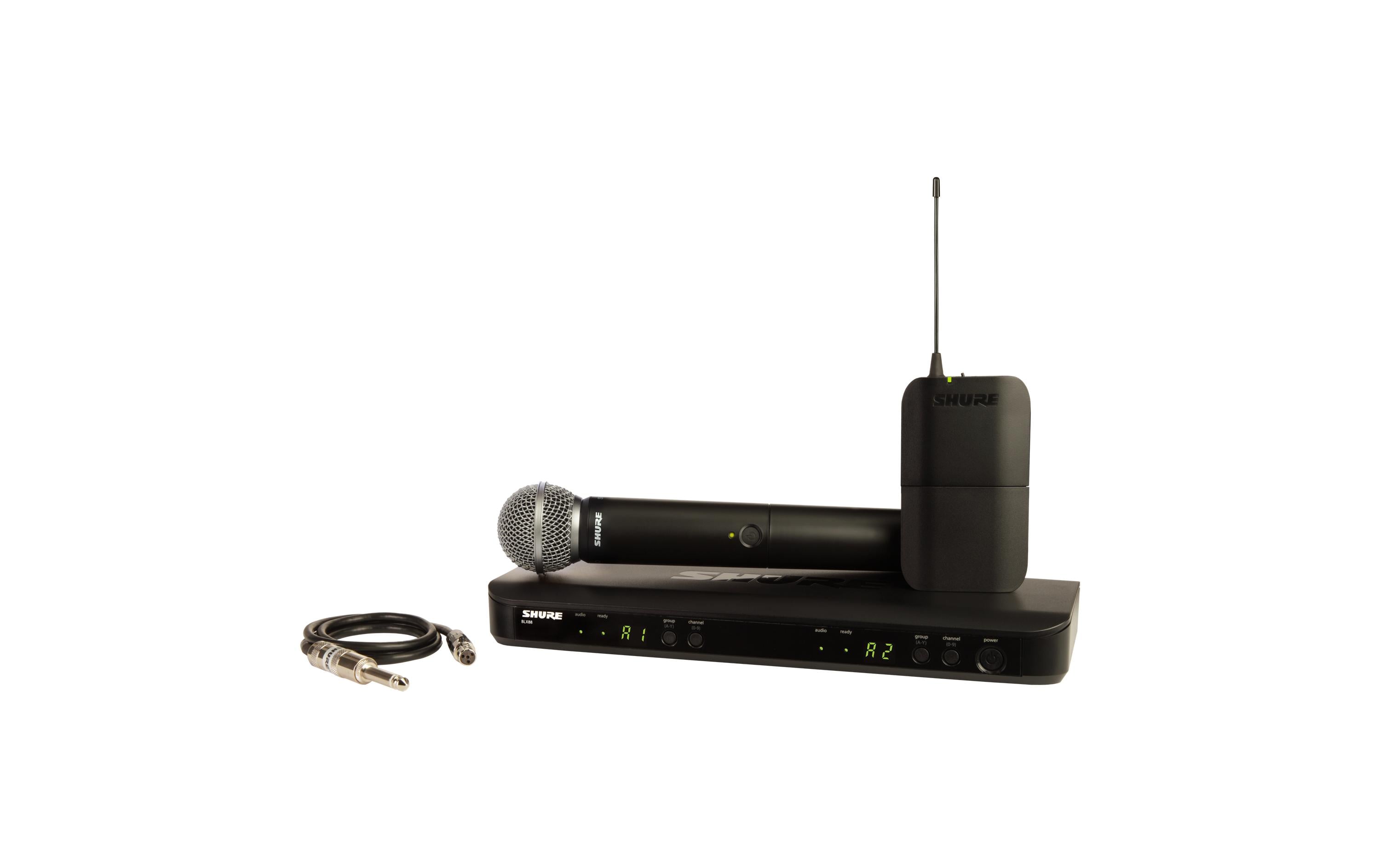 Drahtlossystem BLX1288E/SM58-M17<br>Combo Funksystem mit SM58 Gesangsmikrofon, WA302 Kabel und Doppelempfänger