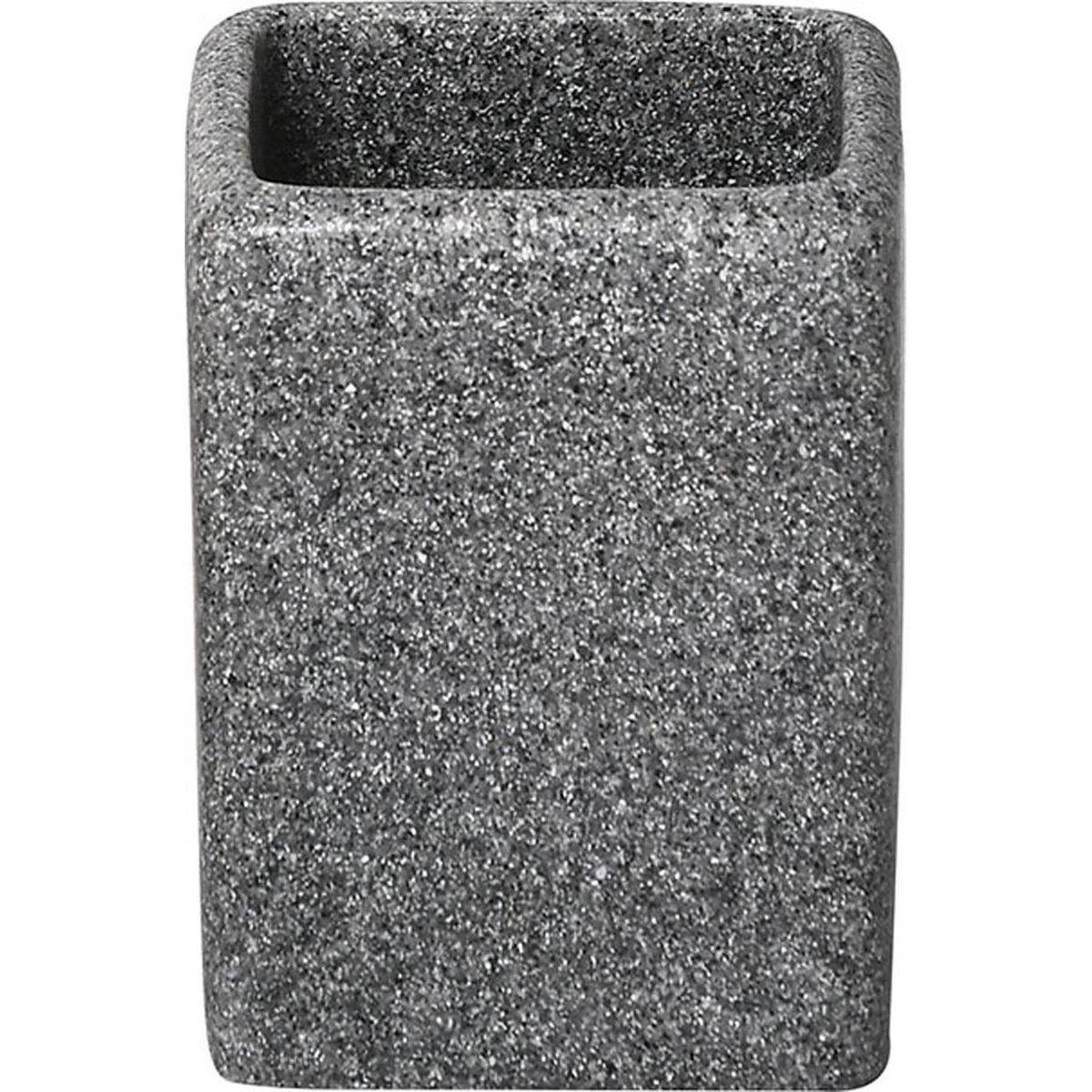 GOBELET POLYRESINE CARRE GRIS