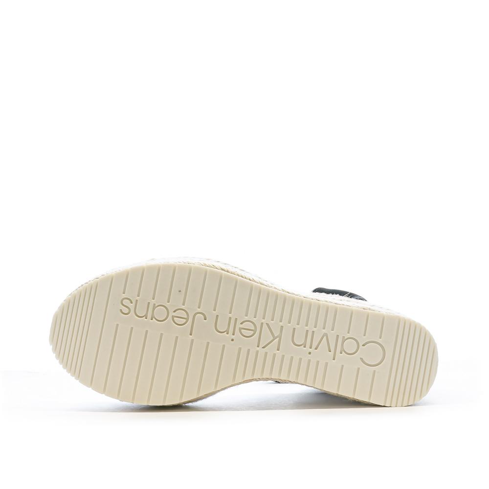 Calvin Klein Jeans Sandales Compensées Noires Femme Calvin Klein Jeans Wedge Sandal