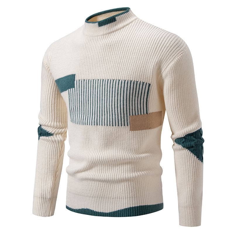 Blueforce - Trui met opstaande kraag en patroon