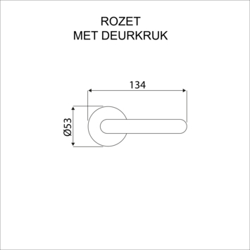 Karwei deurkruk set Stefanie rond rozet RVS look aluminium