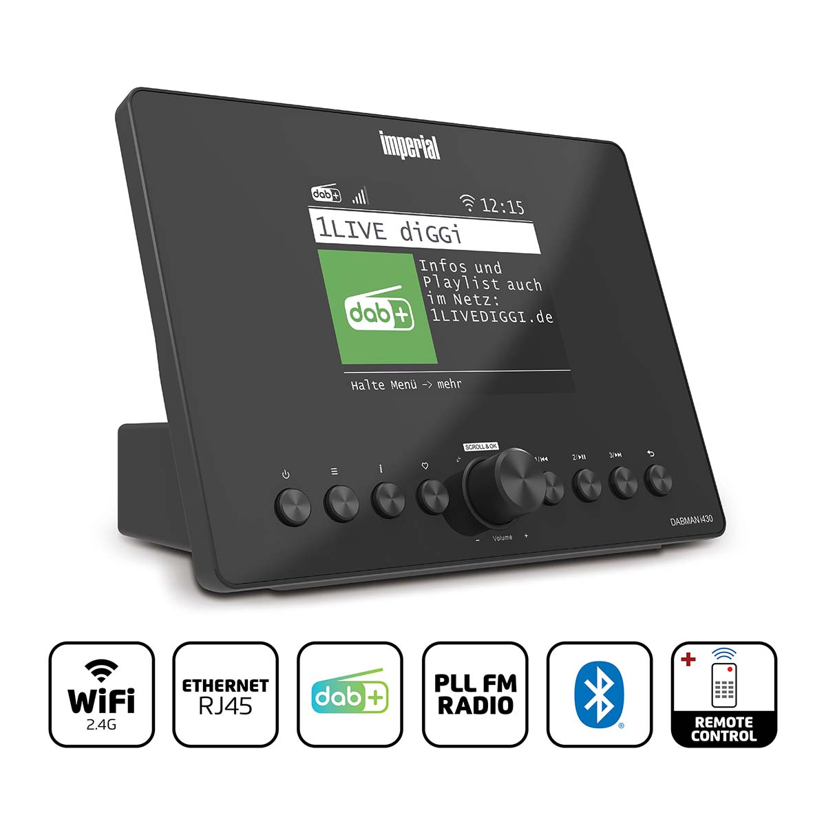 Imperial DABMANI430BK DAB+/FM Internetradio - Black
