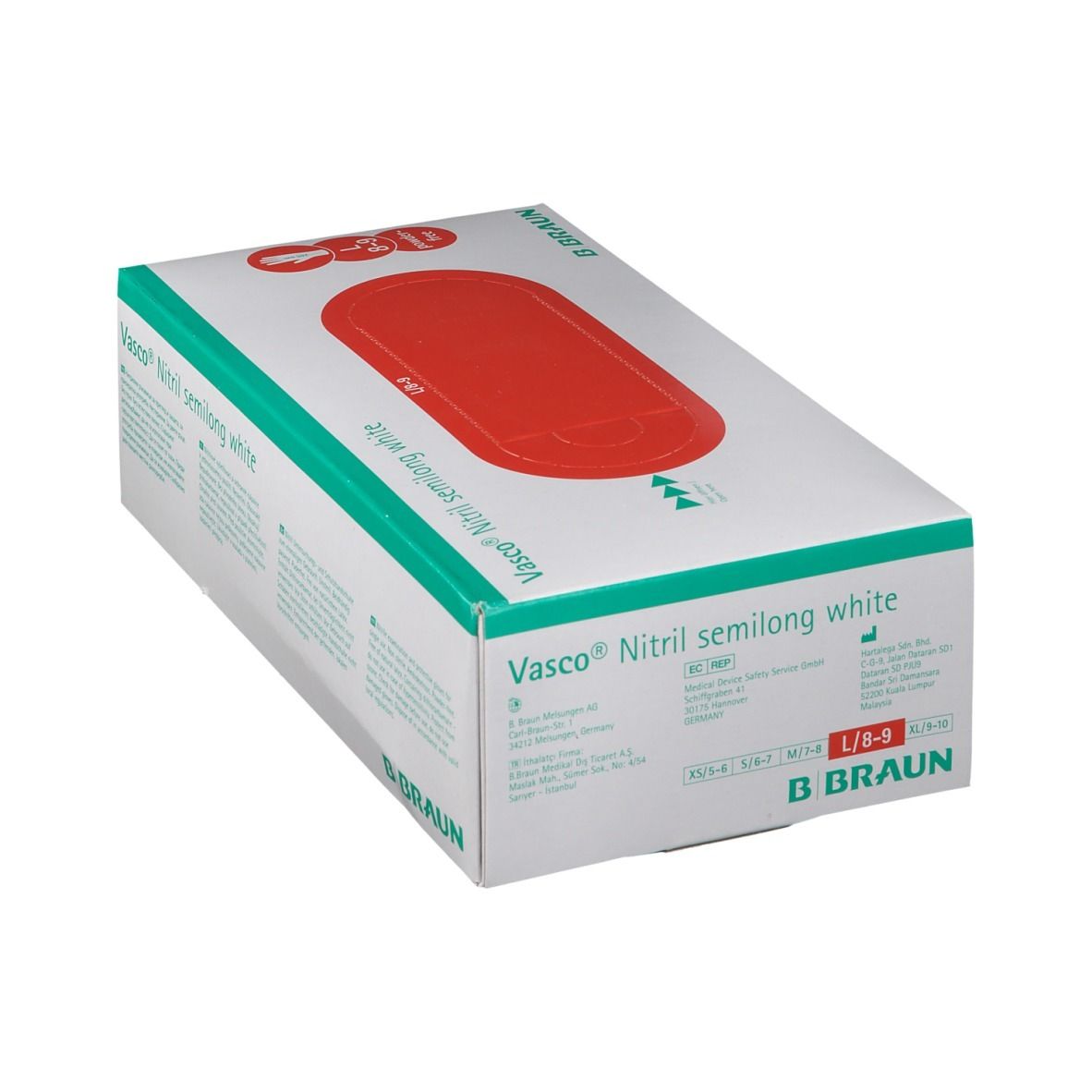 Vasco® Nitril semilong white Gr. L