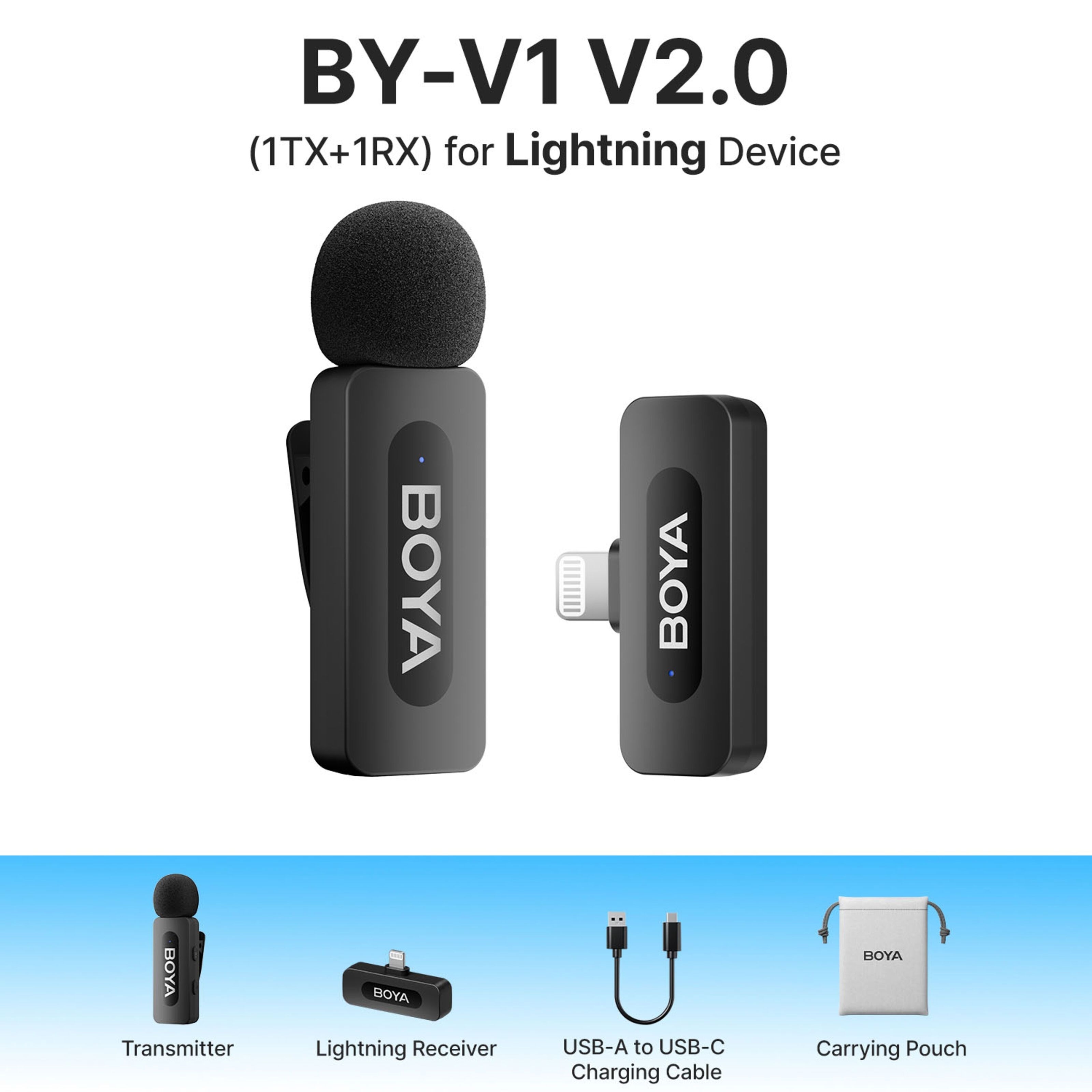 Boya BY-V10 Trådløs Mikrofon Lightning
