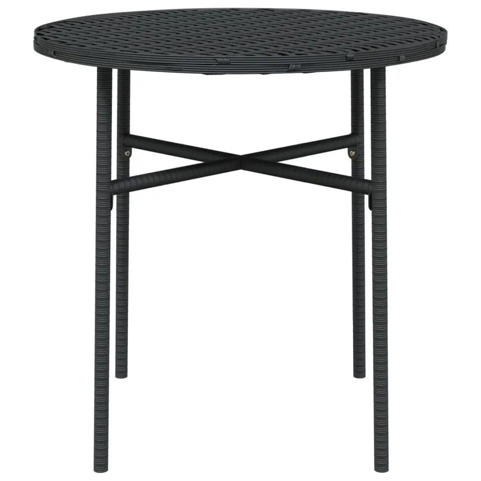 vidaXL - Tuinset - Zwart - Poly rattan - 3 stuks