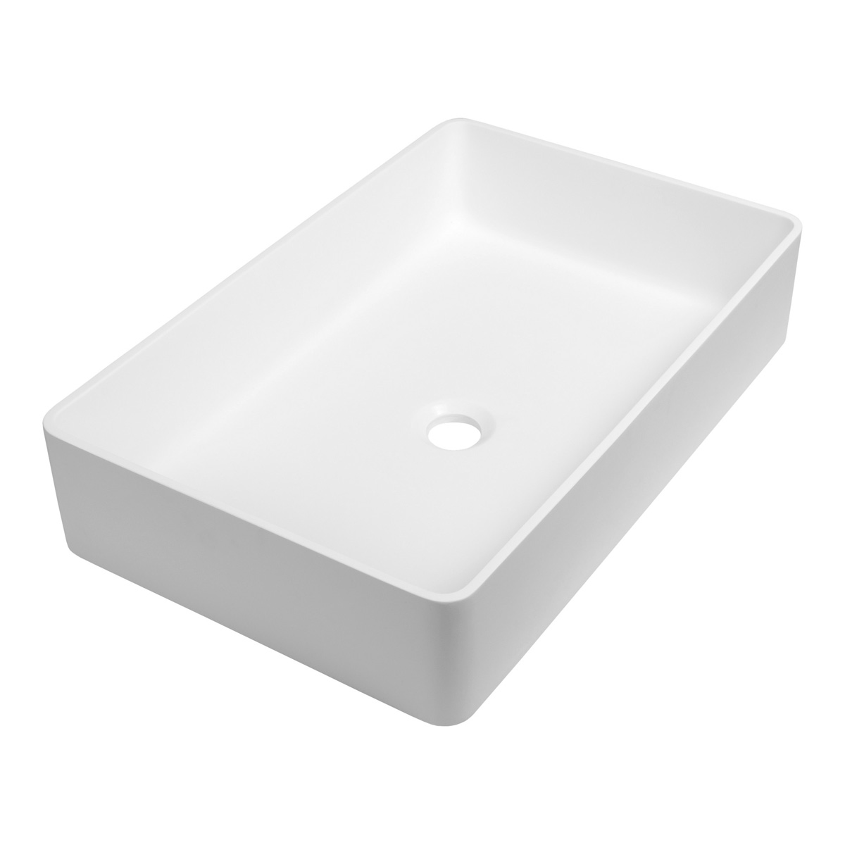 Brauer Vortex waskom fine stone 58x37cm wit mat