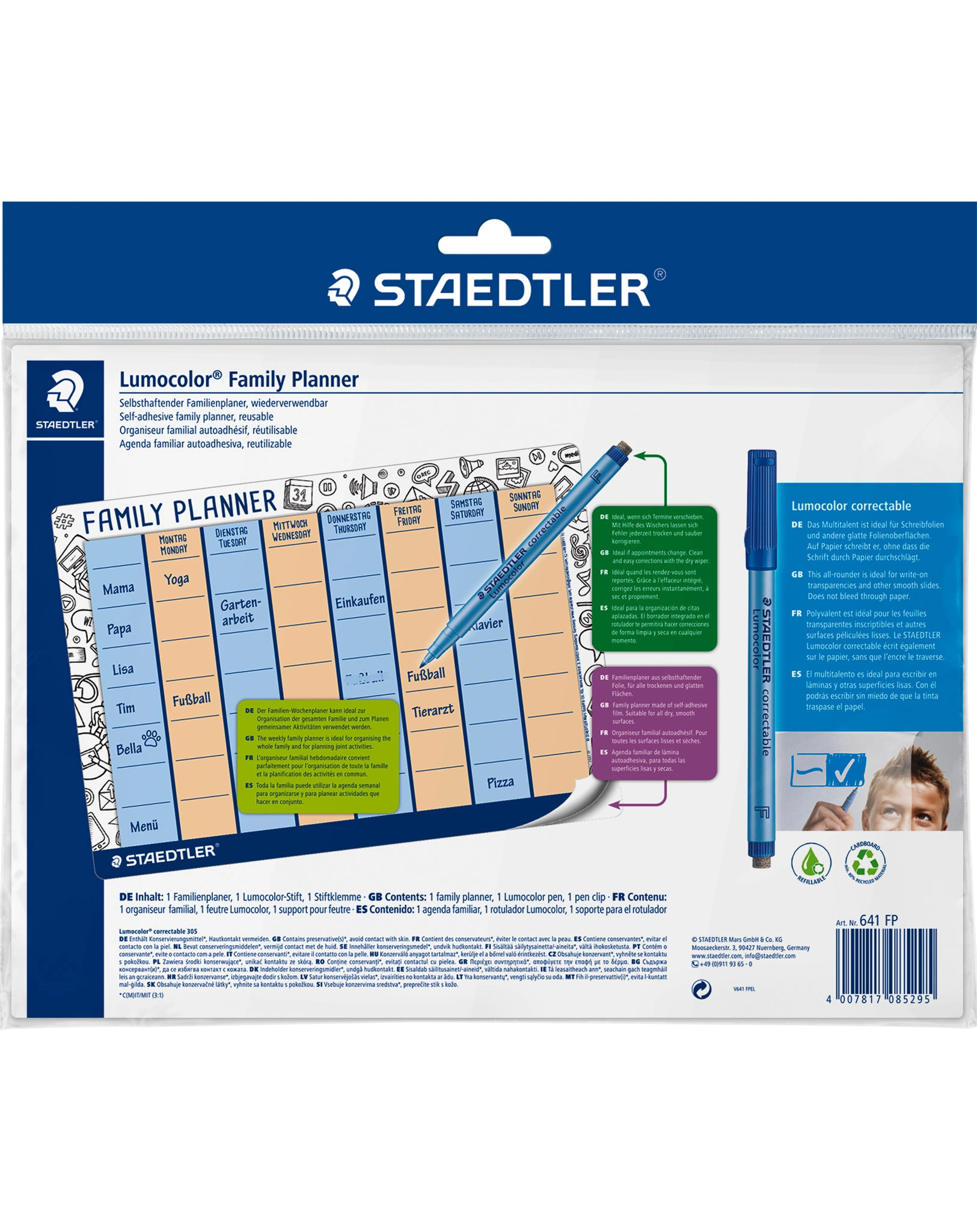 641 FP Familienplaner-Set Lumocolor® 3-teilig