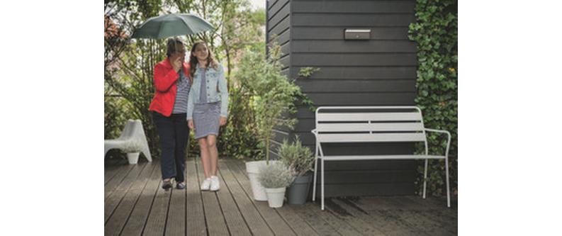 myGarden Wandleuchte Bustan, 1000 lm, Anthrazit + SensorLeuchte für den Aussenbereich
