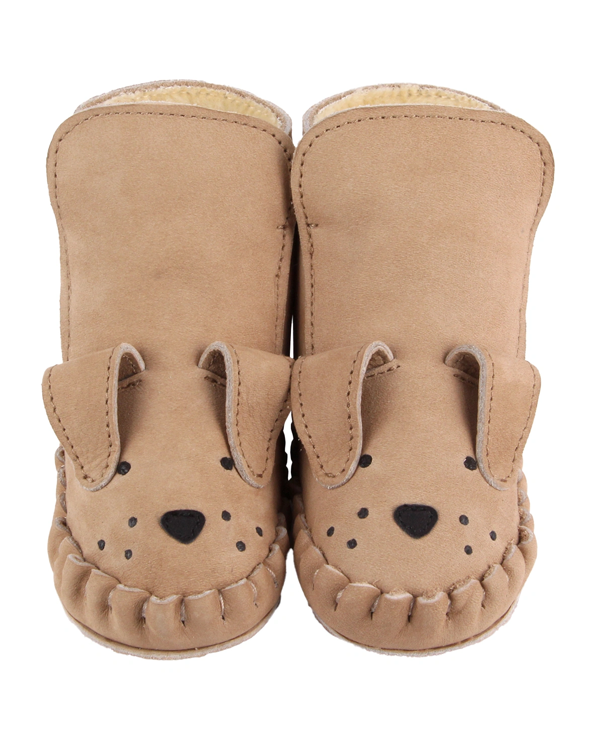 Krabbelschuhe KAPI CLASSIC - DOG gefüttert in truffle