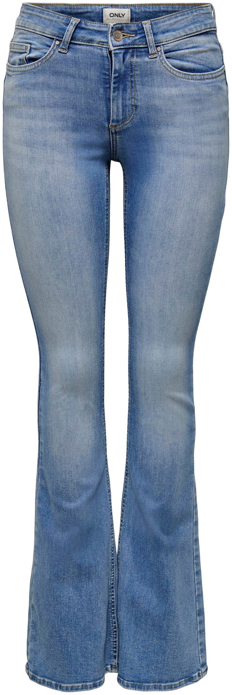 ONLY Bootcut-Jeans »ONLBLUSH – Bootcut-Jeans mit ausgestelltem Bein«, bootcut fit, modisch, Denim, Baumwollmischung