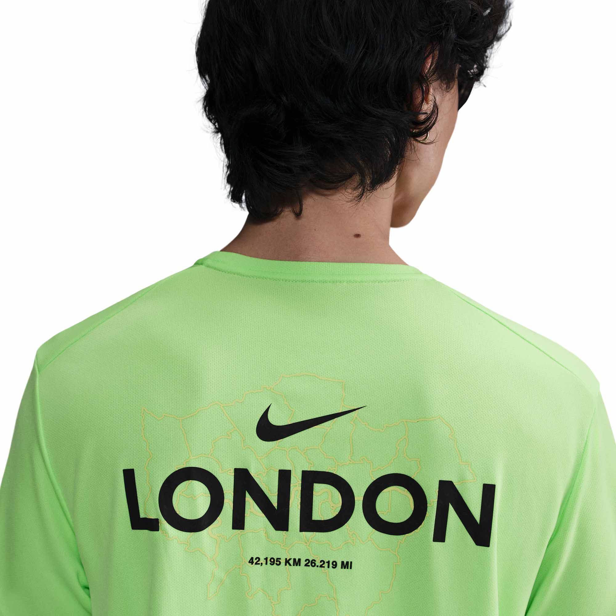 City Marathon Miler Running Tee Herre LIME BLAST
