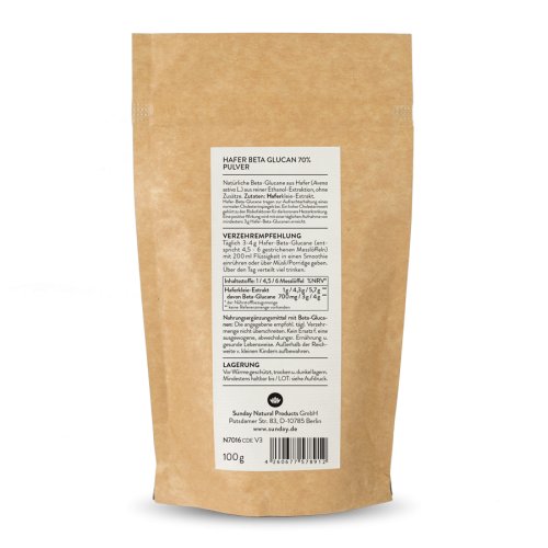 Sunday Natural Products  Hafer-Beta-Glucan Pulver
