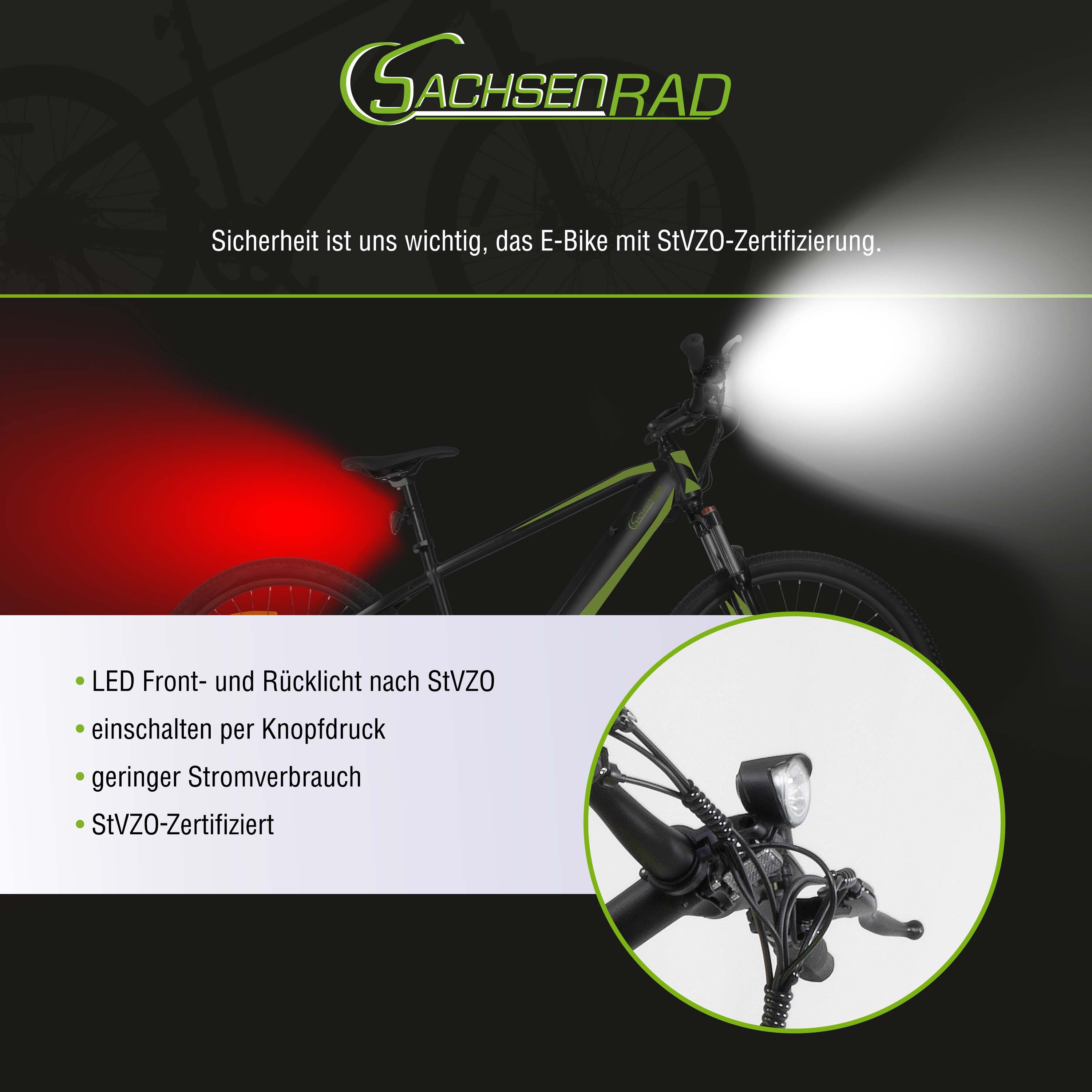 SachsenRad E-Racing Mountain Bike R8 Ranger grau