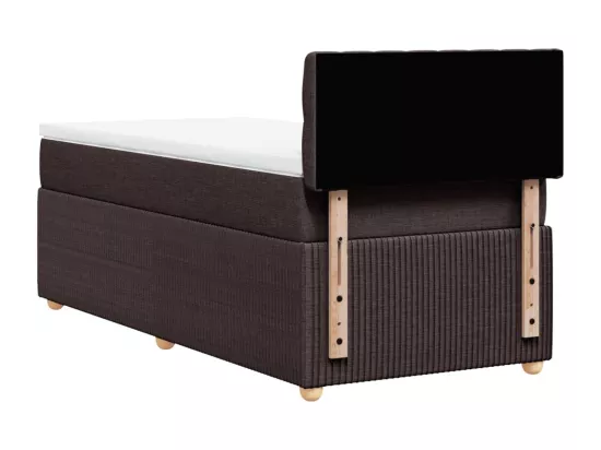 Sommier à lattes de lit avec matelas Marron foncé 90x190 cm