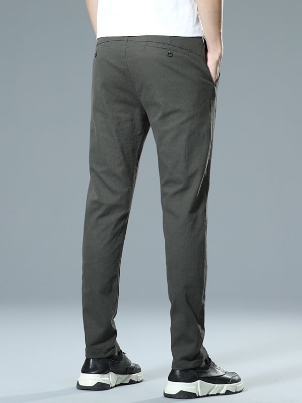 Denimic - Slim Fit Broek met Hoge Taille