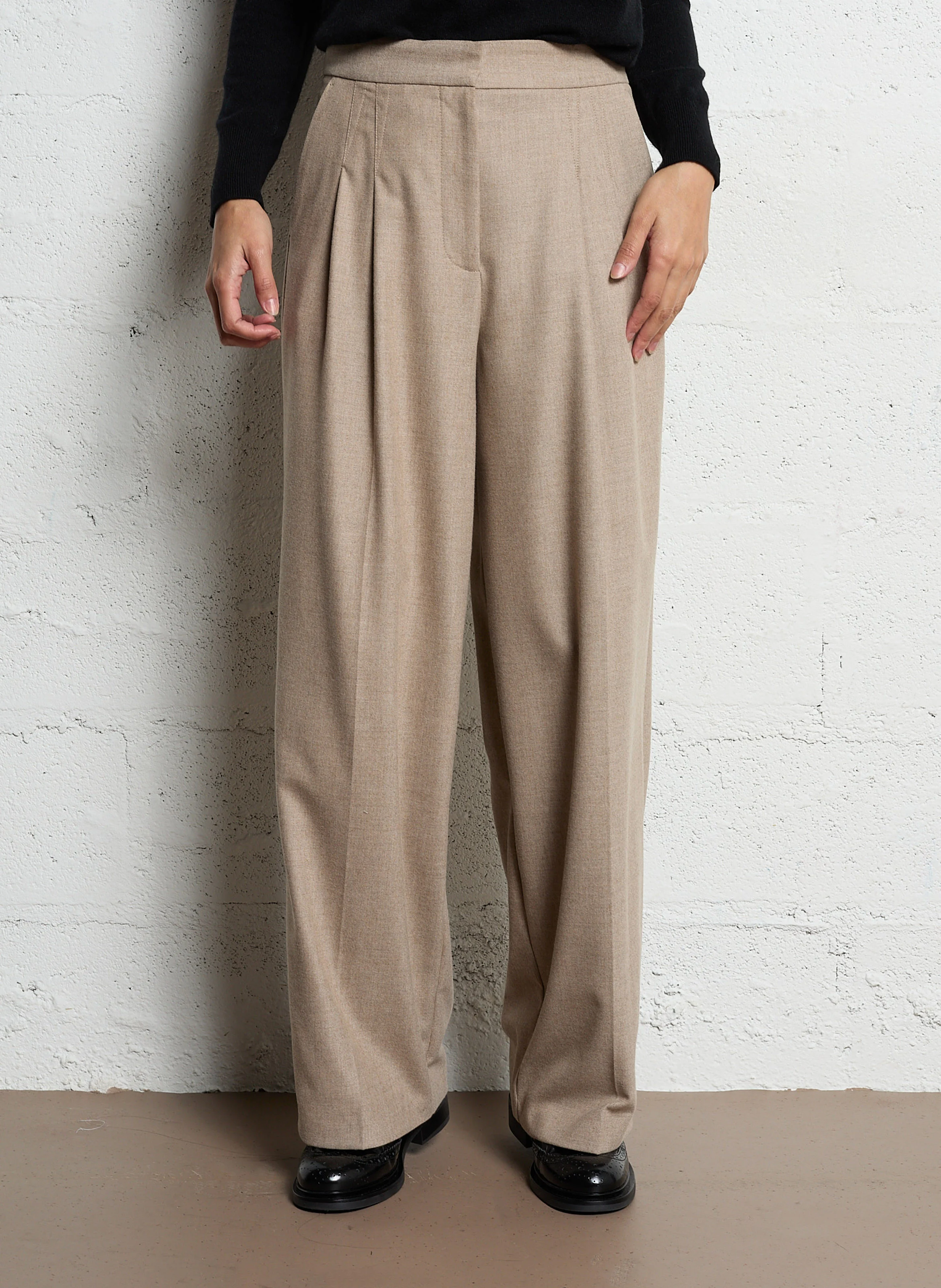 BEDWIN - Pantalon large | Beige