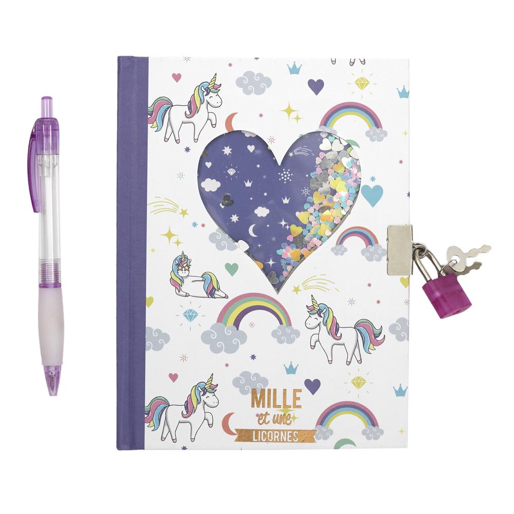 CARNET SECRET ET CRAYON LICORNE