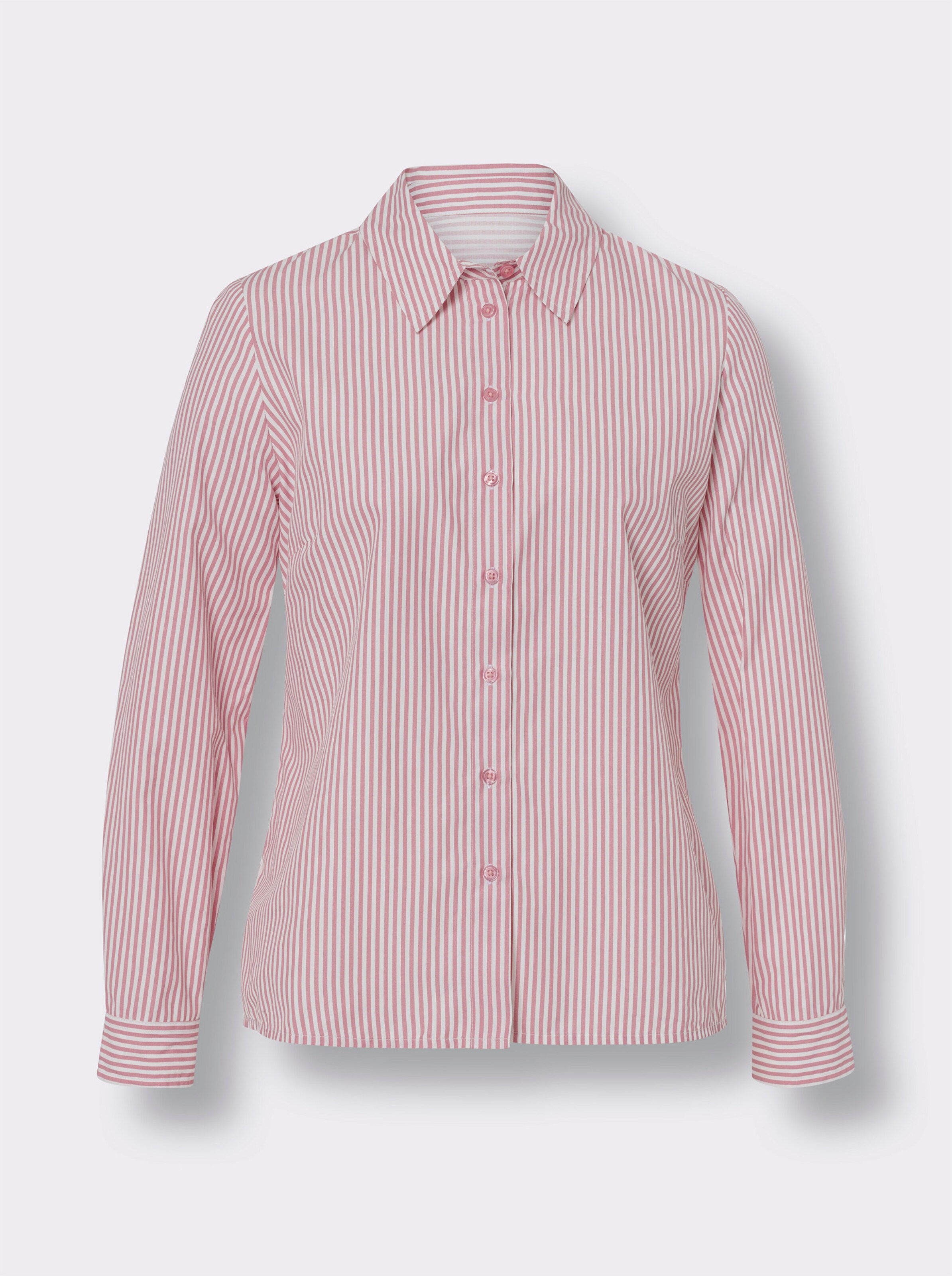 Gestreifte Bluse in klassischer Form
