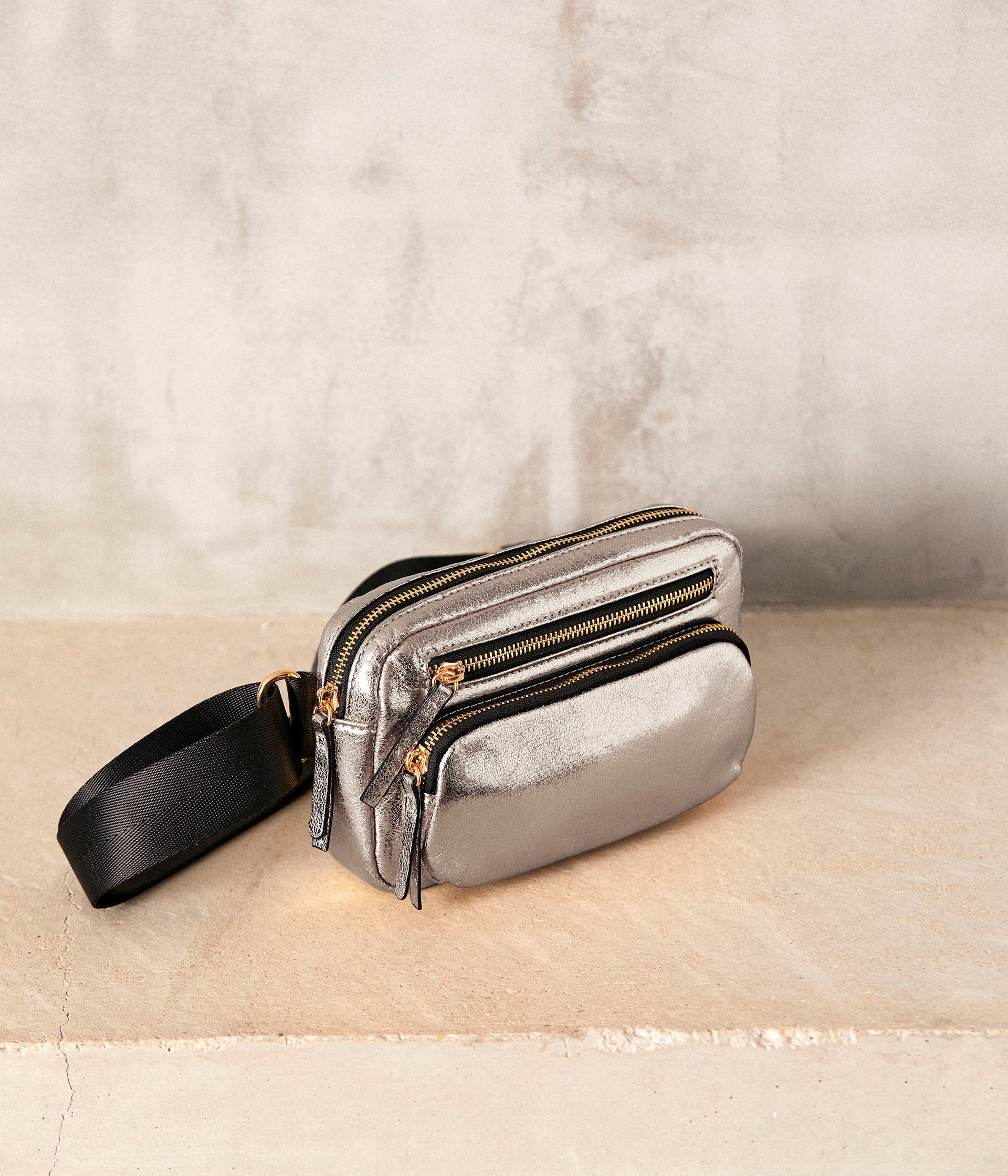 Sac banane argenté Cassy