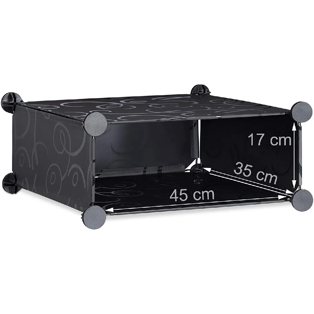 Helloshop26 Meuble Chaussures 10 Casiers - Noir