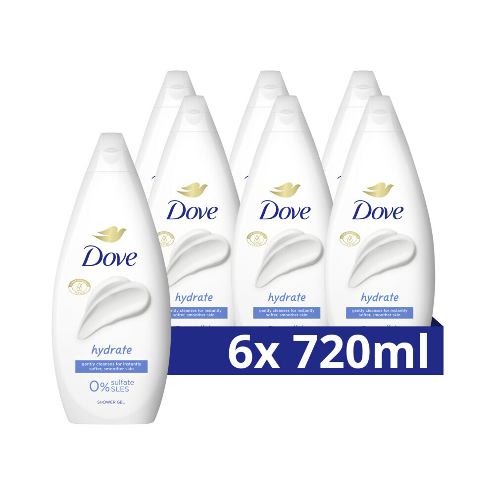 6x Dove Douchecrème Hydrate720 ml