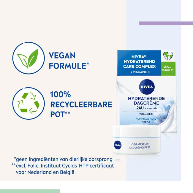 NIVEA Essentials +24h Hydraterende Dagcrème SPF30 50 ML