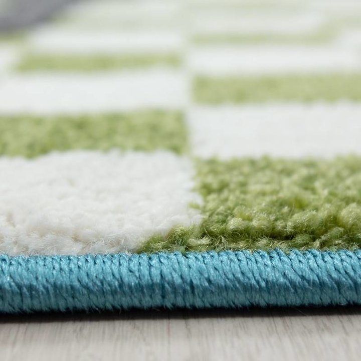 Kindervloerkleed - Piraat Blauw/Groen