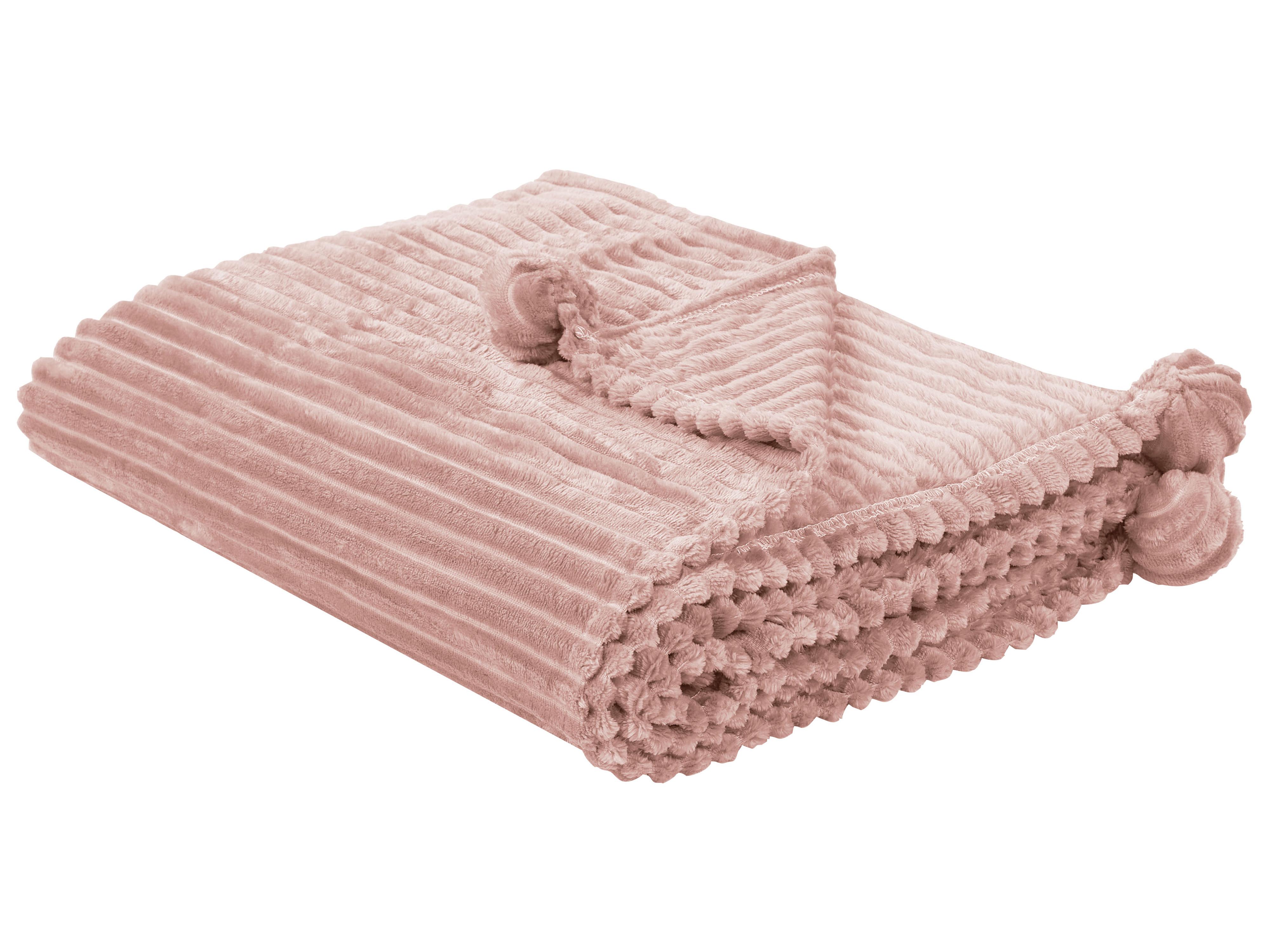 Plaid KAWERI 150 x 200 cm Roze