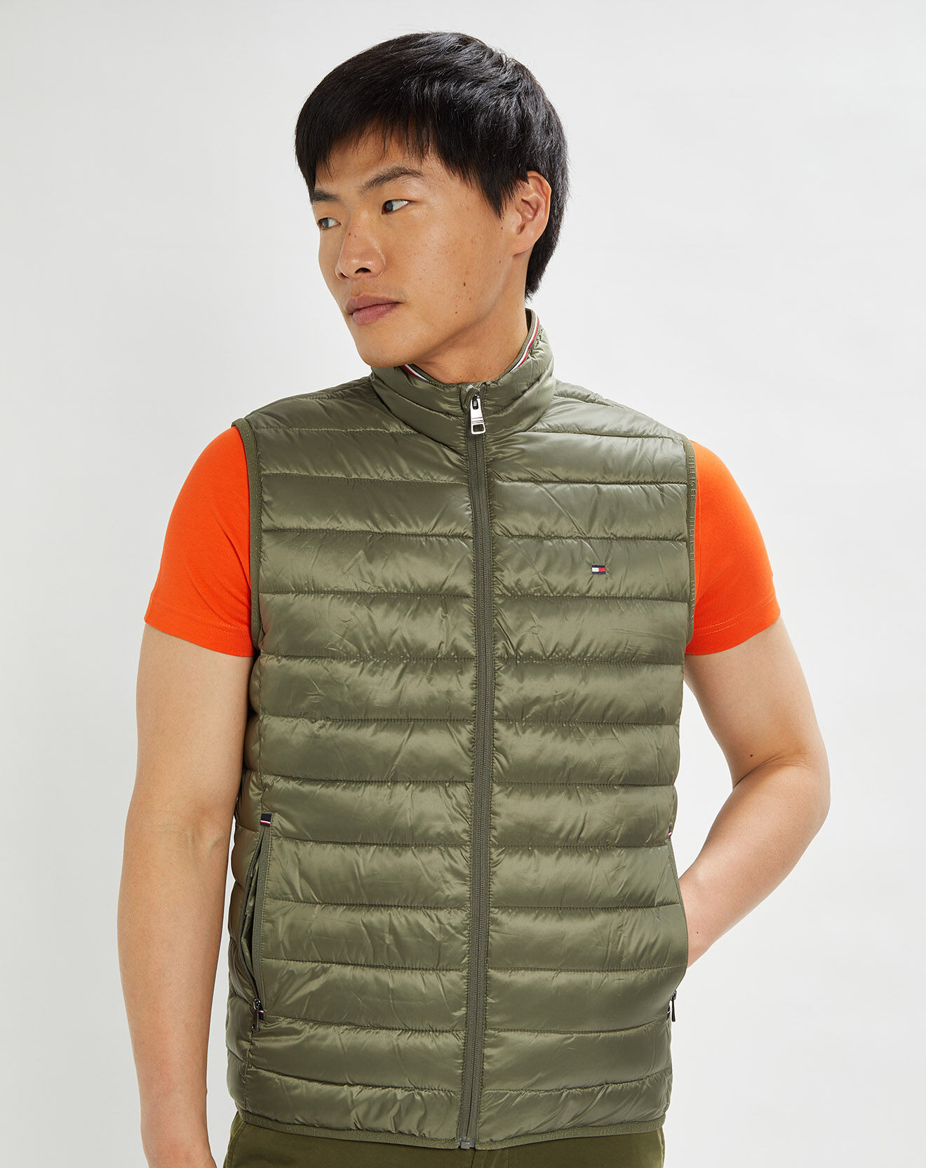 Tommy Hilfiger Veste sans manches Packable Recycled kaki