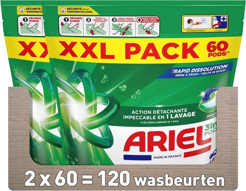 Ariel - 3in1 Wasmiddel Pods - Original - 16 Stuks